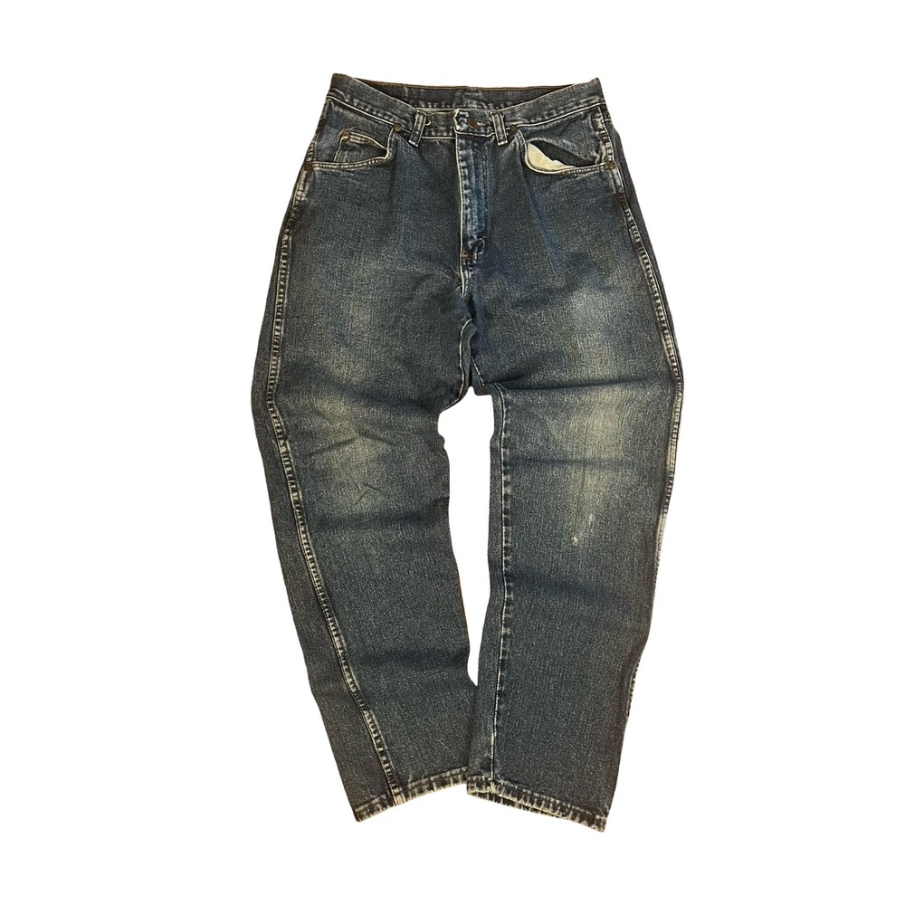 Wrangler Authentic Jeans Mens 30x29 Dark Wash Denim Straight Leg Blue Vintage